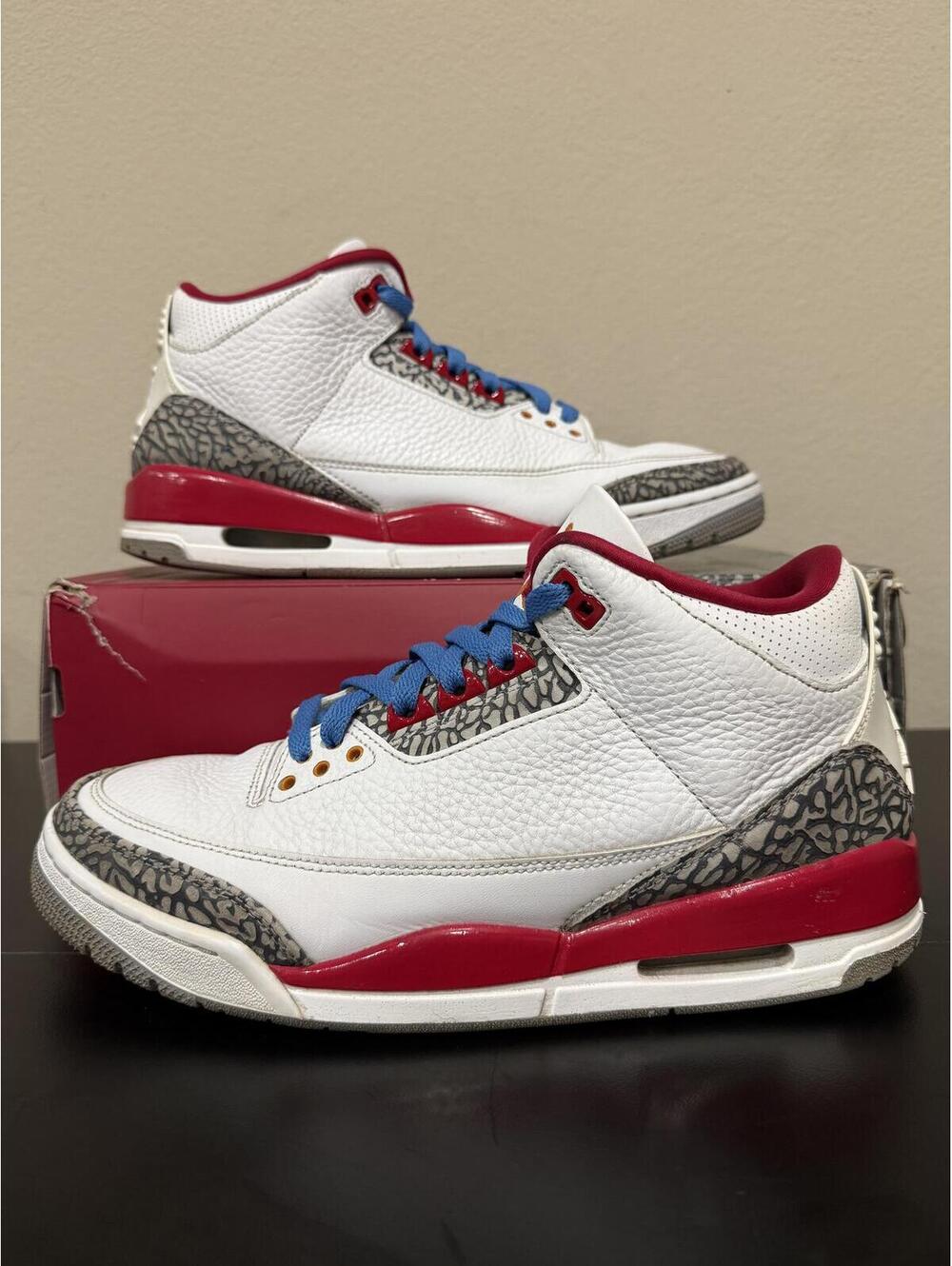 Size 10 - Air Jordan 3 Retro “Cardinal Red”
